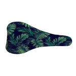 Dark Tropical Palm Leaf Pattern Print Bicycle Seat Cover