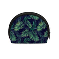 Dark Tropical Palm Leaf Pattern Print Coin Purse