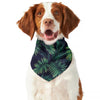 Dark Tropical Palm Leaf Pattern Print Dog Bandana