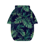 Dark Tropical Palm Leaf Pattern Print Dog Zip Up Hoodie
