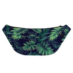 Dark Tropical Palm Leaf Pattern Print Fanny Pack