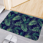 Dark Tropical Palm Leaf Pattern Print Indoor Door Mat