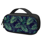 Dark Tropical Palm Leaf Pattern Print Insulin Cooler Travel Case