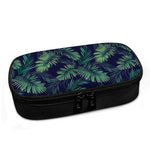 Dark Tropical Palm Leaf Pattern Print Insulin Cooler Travel Case
