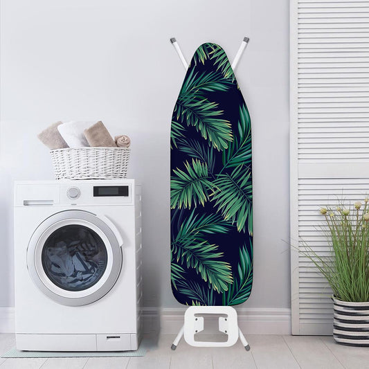 Dark Tropical Palm Leaf Pattern Print Ironing Board Cover