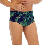 Dark Tropical Palm Leaf Pattern Print Men's Briefs