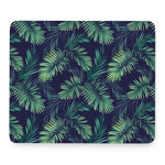 Dark Tropical Palm Leaf Pattern Print Mouse Pad