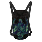 Dark Tropical Palm Leaf Pattern Print Pet Carrier Backpack