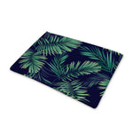 Dark Tropical Palm Leaf Pattern Print Pet Cooling Mat Cover