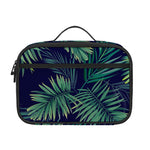 Dark Tropical Palm Leaf Pattern Print Portable Lunch Bag