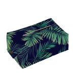 Dark Tropical Palm Leaf Pattern Print Rectangle Tissue Box Cover