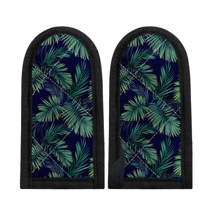 Dark Tropical Palm Leaf Pattern Print Skillet Handle Cover