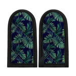 Dark Tropical Palm Leaf Pattern Print Skillet Handle Cover
