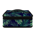 Dark Tropical Palm Leaf Pattern Print Small Lunch Bag