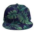 Dark Tropical Palm Leaf Pattern Print Snapback Cap
