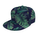 Dark Tropical Palm Leaf Pattern Print Snapback Cap