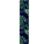 Dark Tropical Palm Leaf Pattern Print Table Runner