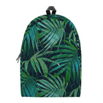 Dark Tropical Palm Leaves Pattern Print Backpack