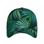 Dark Tropical Palm Leaves Pattern Print Baseball Cap