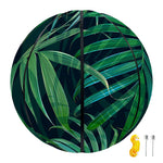 Dark Tropical Palm Leaves Pattern Print Basketball