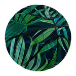 Dark Tropical Palm Leaves Pattern Print Basketball