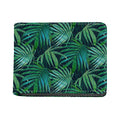 Dark Tropical Palm Leaves Pattern Print Bifold Wallet