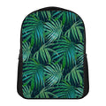 Dark Tropical Palm Leaves Pattern Print Casual Backpack