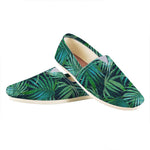 Dark Tropical Palm Leaves Pattern Print Casual Shoes