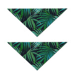 Dark Tropical Palm Leaves Pattern Print Dog Bandana