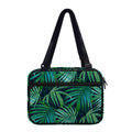 Dark Tropical Palm Leaves Pattern Print Double Strap Bible Bag