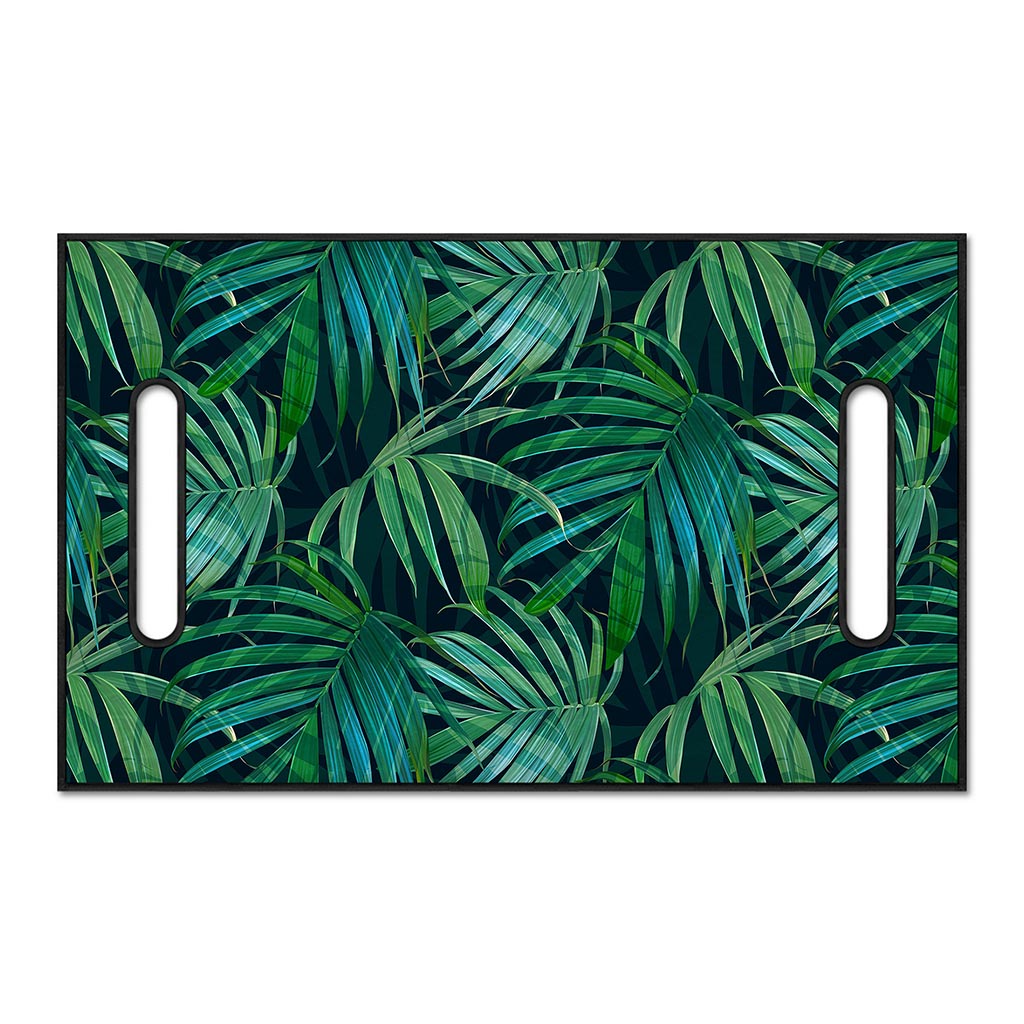 Dark Tropical Palm Leaves Pattern Print Golf Cart Seat Cover