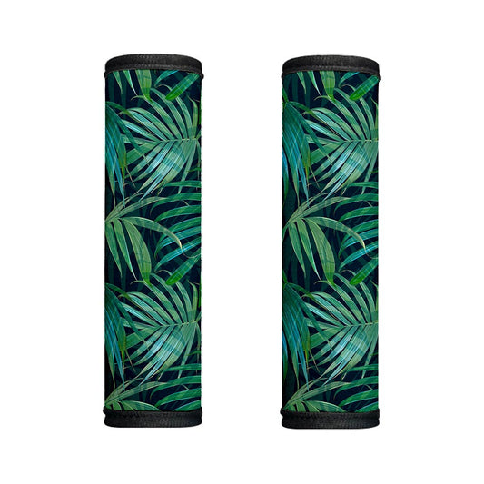 Dark Tropical Palm Leaves Pattern Print Handle Covers