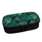 Dark Tropical Palm Leaves Pattern Print Insulin Cooler Travel Case