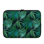 Dark Tropical Palm Leaves Pattern Print Laptop Sleeve