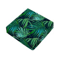 Dark Tropical Palm Leaves Pattern Print Outdoor Seat Cushion Cover