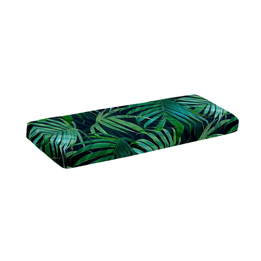Dark Tropical Palm Leaves Pattern Print Piano Keyboard Cover
