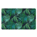 Dark Tropical Palm Leaves Pattern Print Polyester Doormat