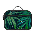 Dark Tropical Palm Leaves Pattern Print Portable Lunch Bag