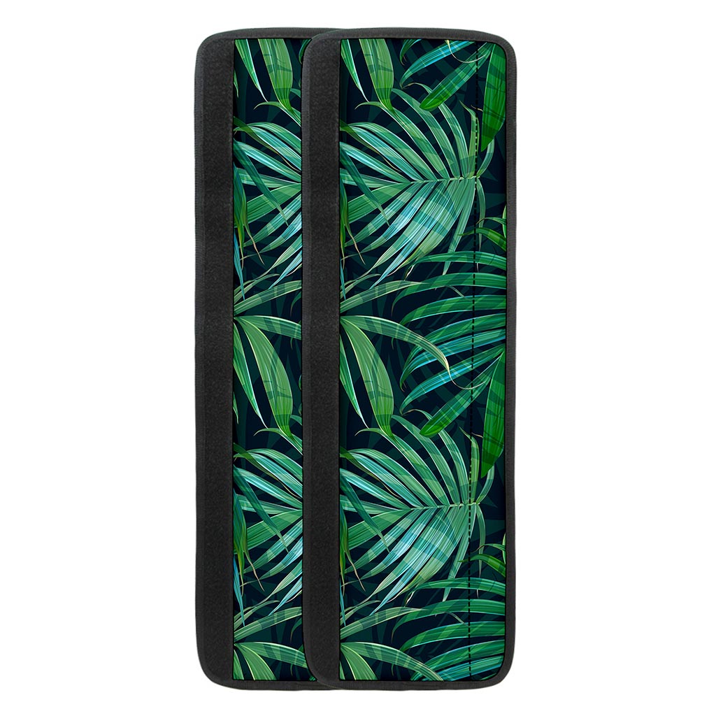 Dark Tropical Palm Leaves Pattern Print Refrigerator Handle Covers