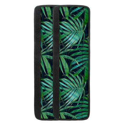Dark Tropical Palm Leaves Pattern Print Refrigerator Handle Covers