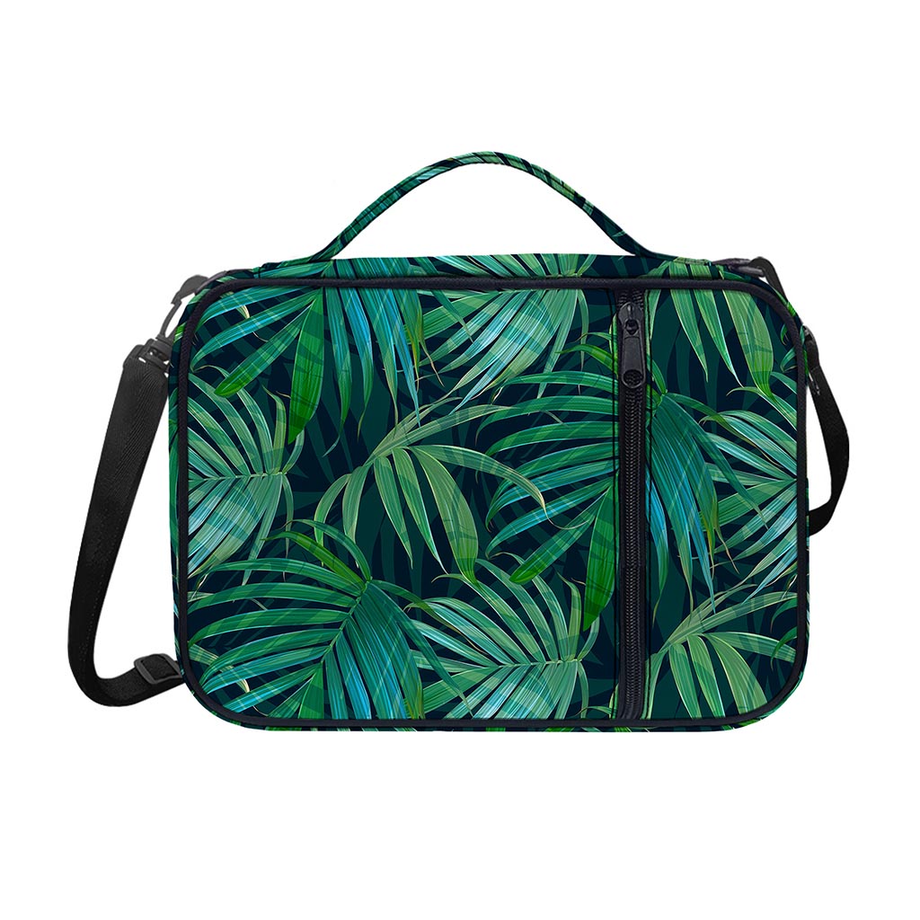 Dark Tropical Palm Leaves Pattern Print Shoulder Strap Bible Bag
