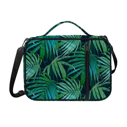 Dark Tropical Palm Leaves Pattern Print Shoulder Strap Bible Bag