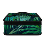 Dark Tropical Palm Leaves Pattern Print Small Lunch Bag