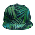 Dark Tropical Palm Leaves Pattern Print Snapback Cap