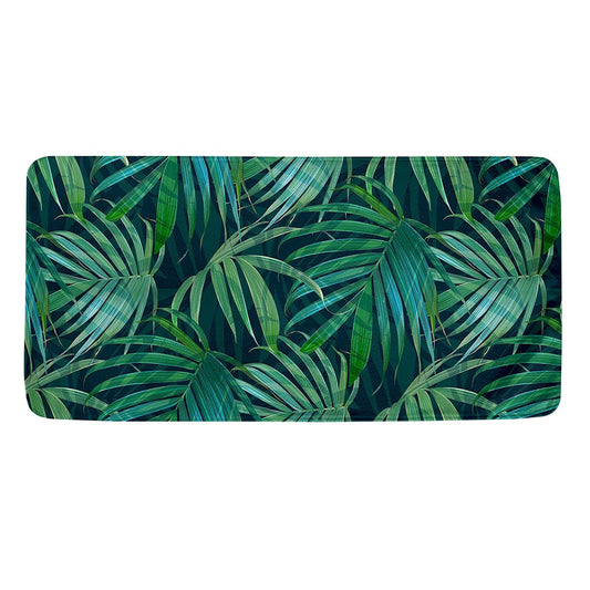 Dark Tropical Palm Leaves Pattern Print Towel