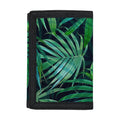 Dark Tropical Palm Leaves Pattern Print Trifold Wallet