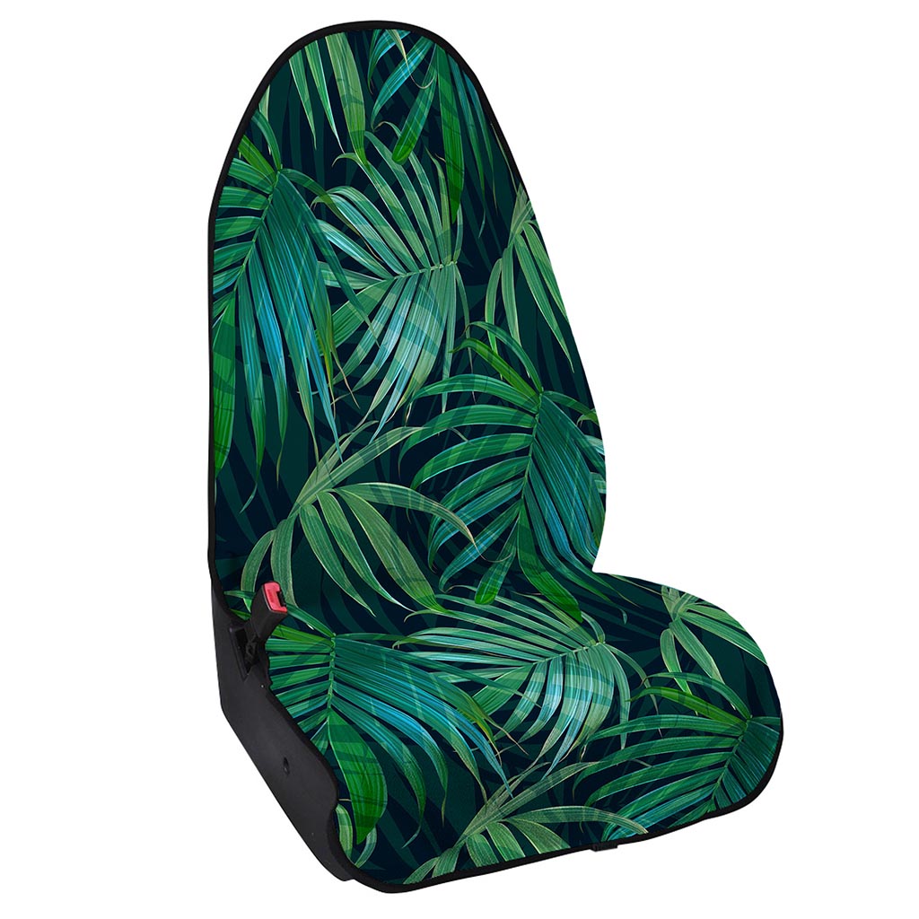 Dark Tropical Palm Leaves Pattern Print Waterproof Car Seat Cover