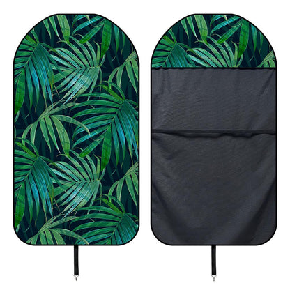 Dark Tropical Palm Leaves Pattern Print Waterproof Car Seat Cover