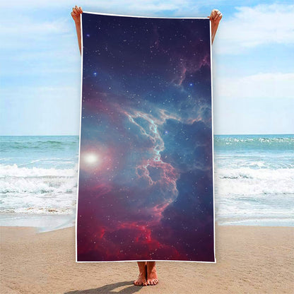 Dark Universe Galaxy Deep Space Print Beach Towel