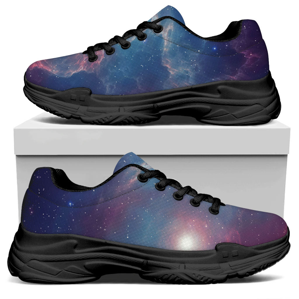 Dark Universe Galaxy Deep Space Print Black Chunky Shoes